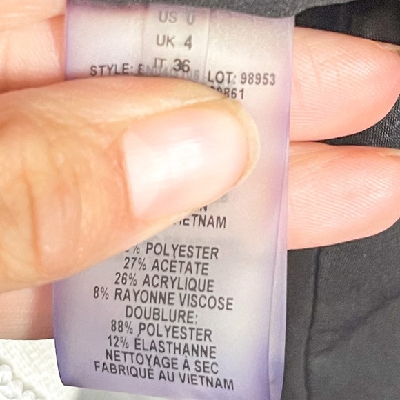 Elie Tahari Leopard Print One Button Blazer, Black & Blue - Picture 16 of 16